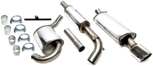 VW CORRADO 53i 2.9 VR6 sportowy układ wydechowy CATBACK 90x120mm TA TECHNIX