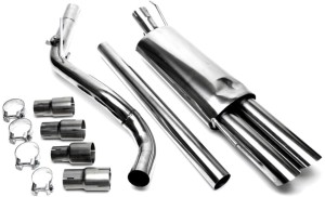 VW GOLF III (1H1) sportowy układ wydechowy PRZELOT 2x76mm TA TECHNIX