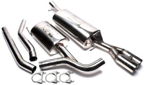 AUDI A6 C5 4B sportowy układ wydechowy CATBACK 2x76mm TA TECHNIX