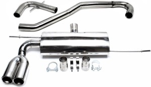 VW GOLF V (1K1) sportowy układ wydechowy CATBACK 2x76mm TA TECHNIX