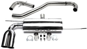 AUDI A3 8P1 sportowy układ wydechowy CATBACK 2x76mm TA TECHNIX