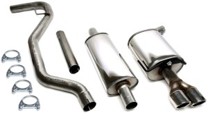 SAAB 9-3 II YS3F AERO sportowy układ wydechowy CATBACK 2x80mm TA TECHNIX