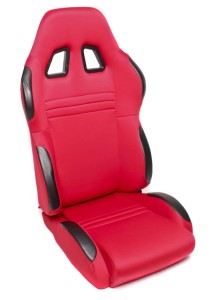 Fotel kubełkowy czerwony LEWY TA TECHNIX