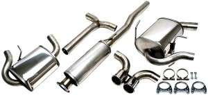 MINI COOPER S (R50, R53) sportowy układ wydechowy CATBACK 2x80mm TA TECHNIX
