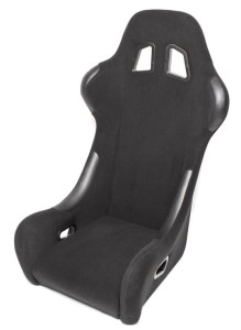 Fotel kubełkowy czarny alcantara TA TECHNIX