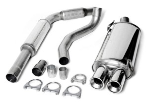 VW POLO 6N sportowy układ wydechowy CATBACK 2x80mm TA TECHNIX